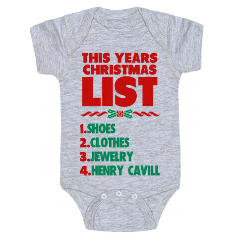 Henry is on my List Baby One-Piece