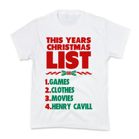 Henry is on my List Kids T-Shirt