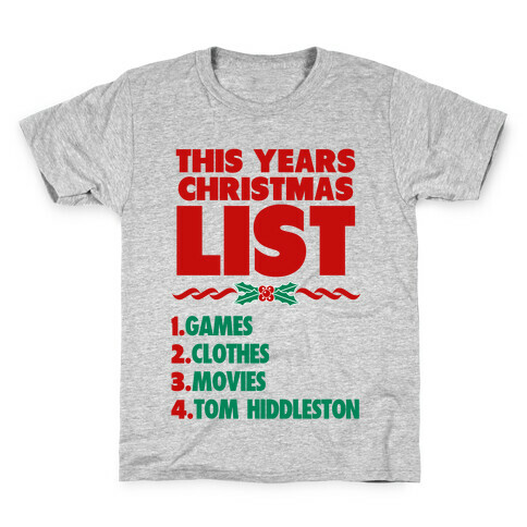 Tom is on my List Kids T-Shirt