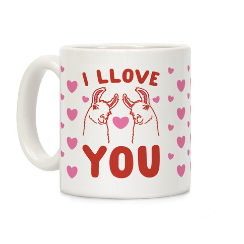 I LLove You LLama Valentine parody Coffee Mug