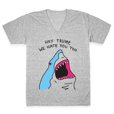 Hey Trump, We Hate You Too V-Neck Tee Shirt