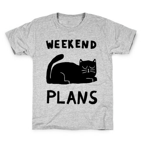 Weekend Plans Cat Kids T-Shirt