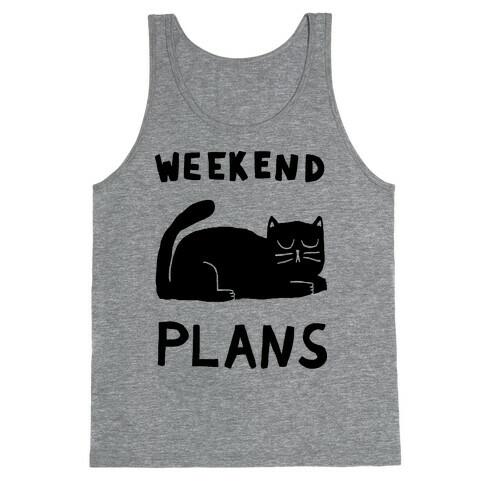Weekend Plans Cat Tank Top