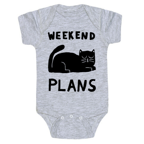 Weekend Plans Cat Baby One-Piece
