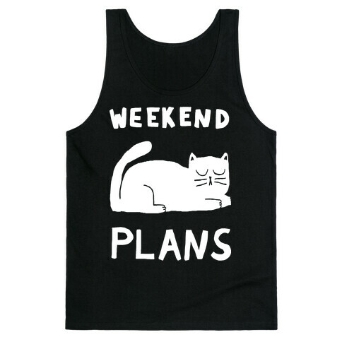 Weekend Plans Cat Tank Top