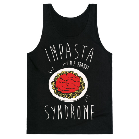 Impasta Syndrome Parody White Print Tank Top