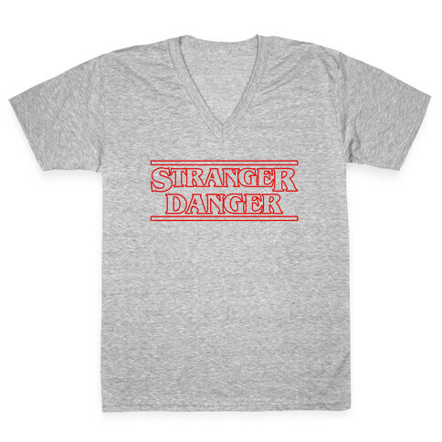 Stranger Danger V-Neck Tee Shirt