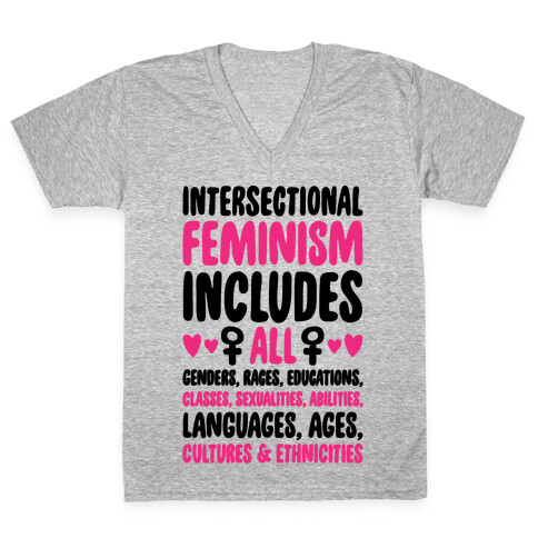 Intersectional Feminism  V-Neck Tee Shirt