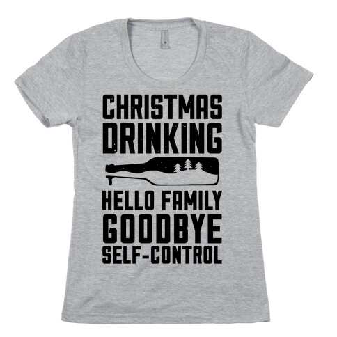Christmas Drinking Goodbye Self-Control Womens T-Shirt