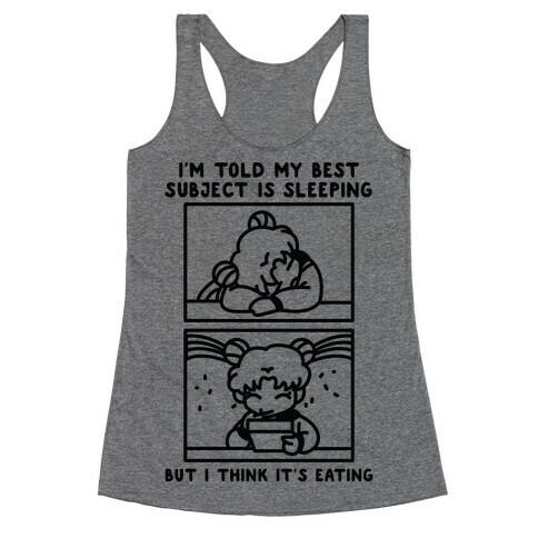 My Best Subject is Sleeping Racerback Tank Top