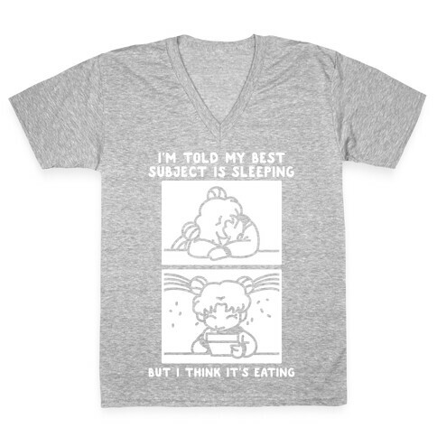 My Best Subject is Sleeping V-Neck Tee Shirt
