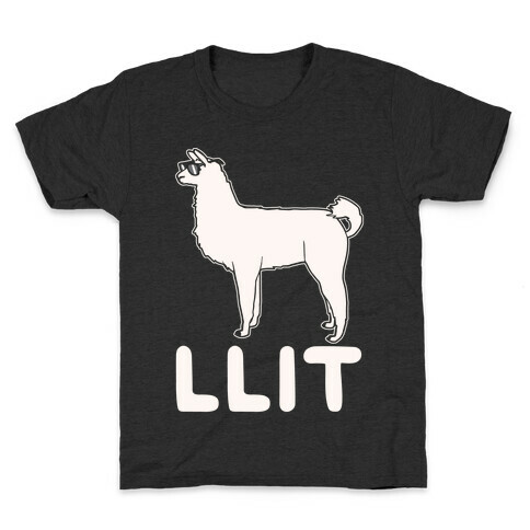 Llit Llama Parody White Print Kids T-Shirt