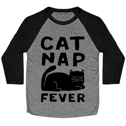 Cat Nap Fever Baseball Tee