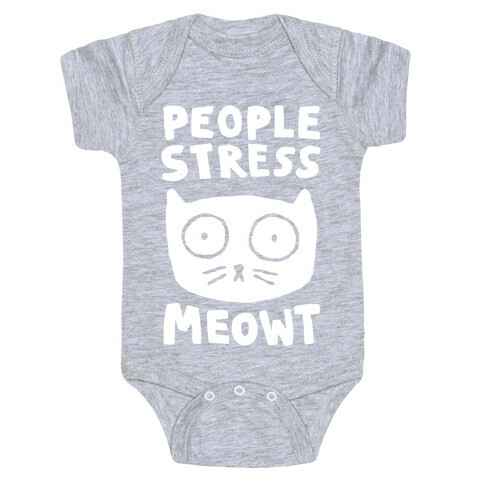 People Stress Meowt Baby One-Piece