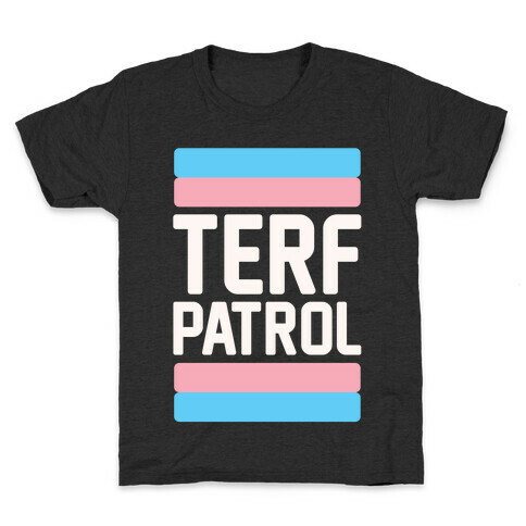 Terf Patrol White Print Kids T-Shirt