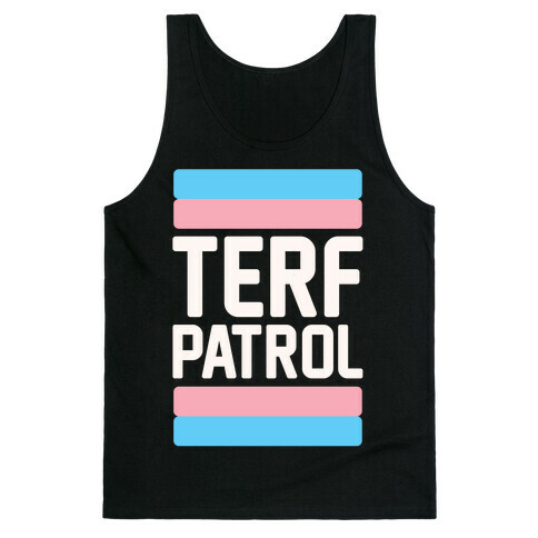 Terf Patrol White Print Tank Top