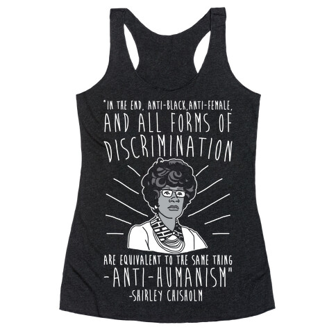 Shirley Chisholm White Print Racerback Tank Top