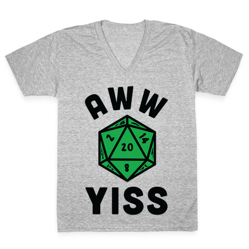 Aww Yiss D20 V-Neck Tee Shirt