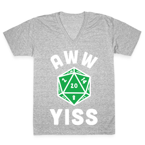 Aww Yiss D20 V-Neck Tee Shirt