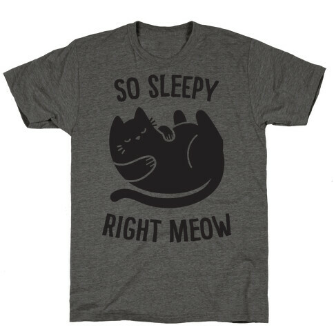 So Sleepy Right Meow T-Shirt