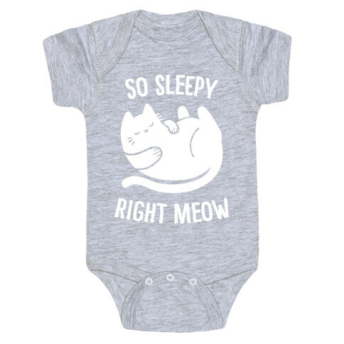 So Sleepy Right Meow Baby One-Piece