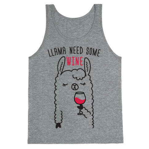 Llama Need Some Wine Tank Top