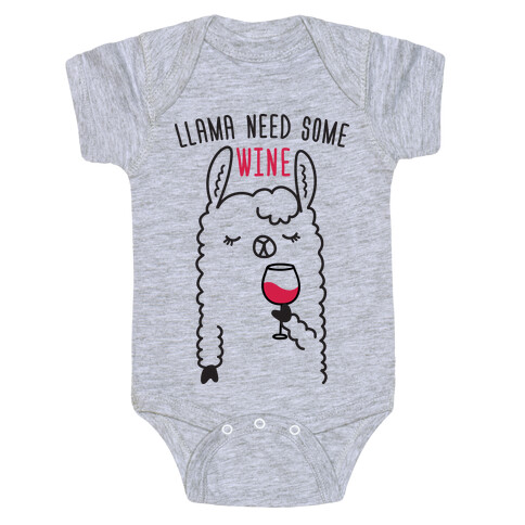 Llama Need Some Wine Baby One-Piece