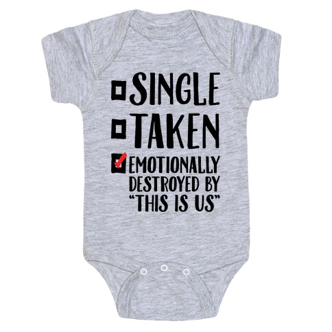 Single Take Emotionally Destroyed By This Is Us Parody Baby One-Piece