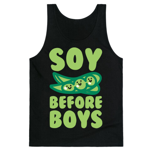 Soy Before Boys White Print Tank Top