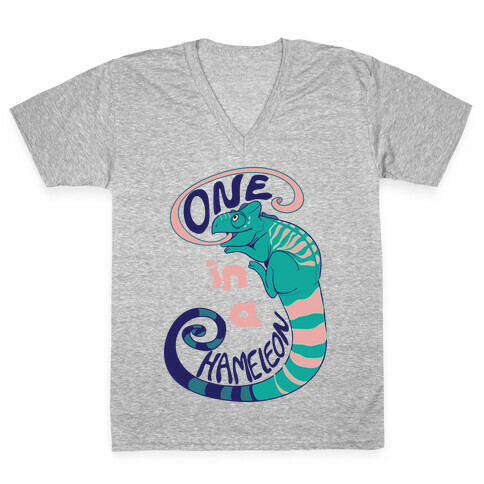 One in a Chameleon  V-Neck Tee Shirt