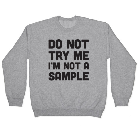 Do Not Try Me I'm Not A Sample Pullover