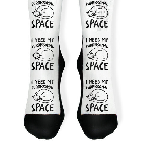 I Need My Purrrsonal Space Sock
