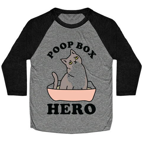 Poop Box Hero Baseball Tee