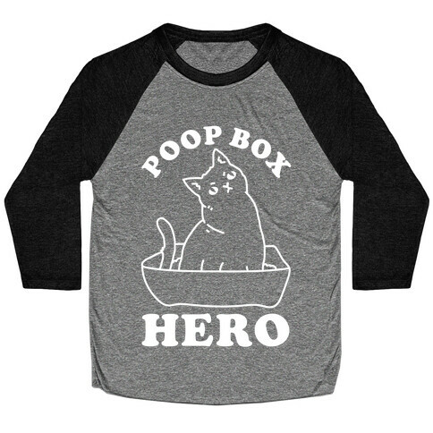 Poop Box Hero Baseball Tee