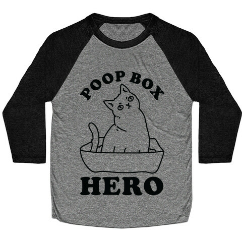 Poop Box Hero Baseball Tee