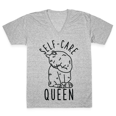 Self-Care Queen V-Neck Tee Shirt