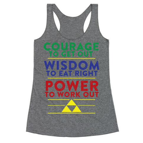 Triforce of Fitness Racerback Tank Top
