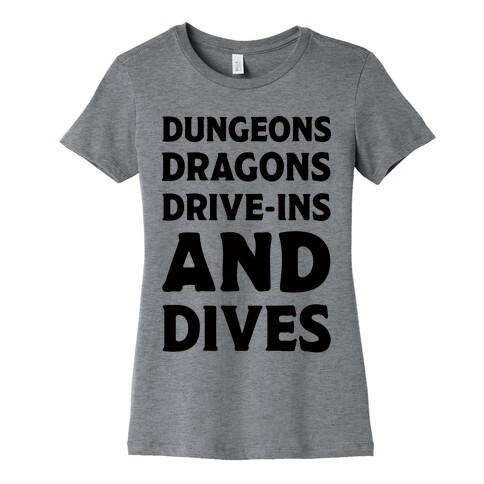 Dungeons Dragons Drive-ins And Dives Womens T-Shirt