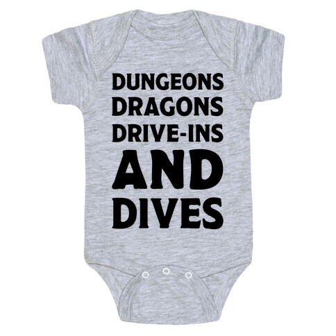 Dungeons Dragons Drive-ins And Dives Baby One-Piece