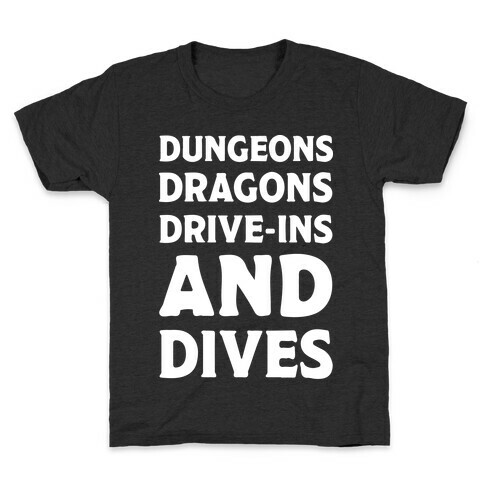 Dungeons Dragons Drive-ins And Dives Kids T-Shirt
