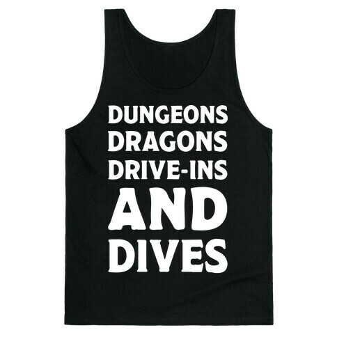 Dungeons Dragons Drive-ins And Dives Tank Top