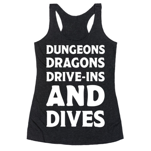 Dungeons Dragons Drive-ins And Dives Racerback Tank Top