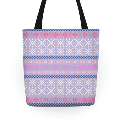 Sweater Purple Pattern Tote