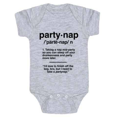 Party Nap Definition Baby One-Piece
