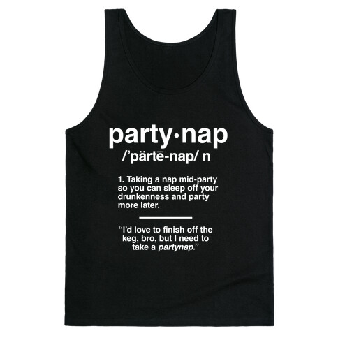 Party Nap Definition Tank Top