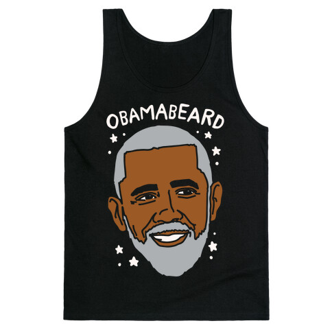 Obamabeard White Print Tank Top