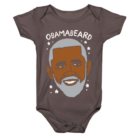 Obamabeard White Print Baby One-Piece