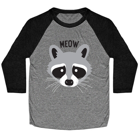 Meow Raccoon Baseball Tee