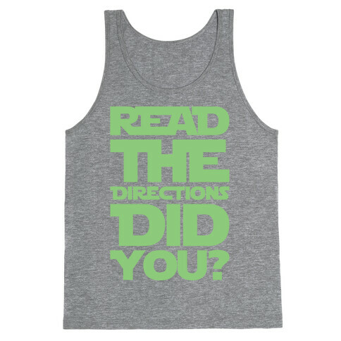 Read The Directions Did You Parody White Print Tank Top
