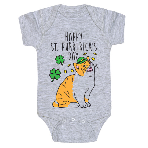 Happy St. Purrtrick's Day Baby One-Piece